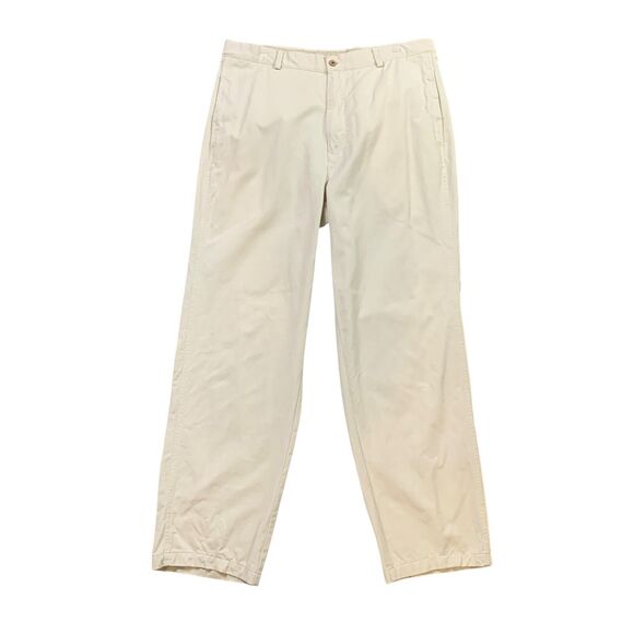 Tommy Bahama Pants Men 38 Bone White Relaxed Fit Lyocell Cotton Blend Chino Golf - Picture 1 of 8